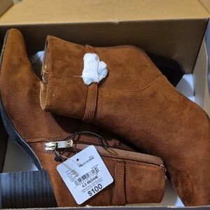 Brown Suede Ankle Boots